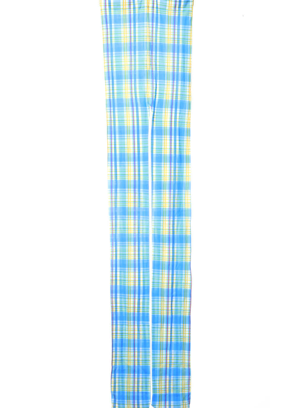Blue plaid time tights