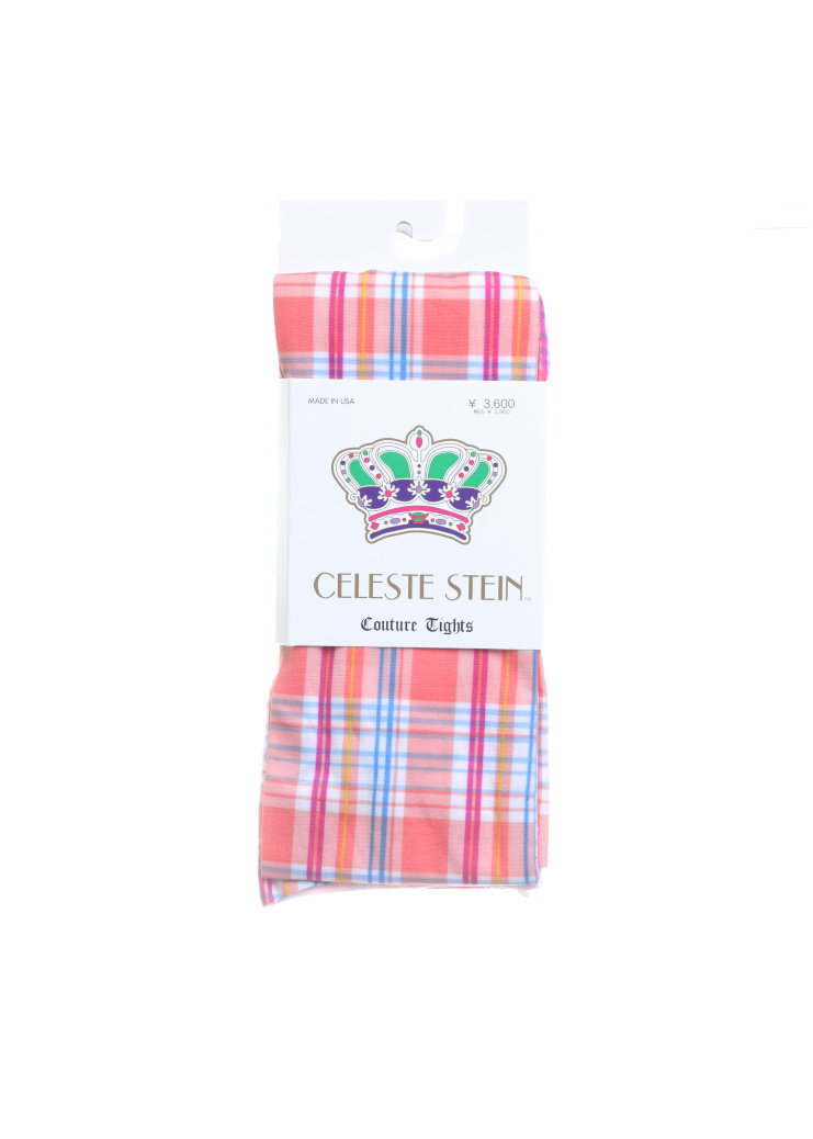 Orange plaid time tights