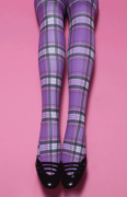 Purple plaid tights