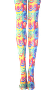 Abstract rose tights