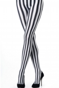 Two tone stripes tights