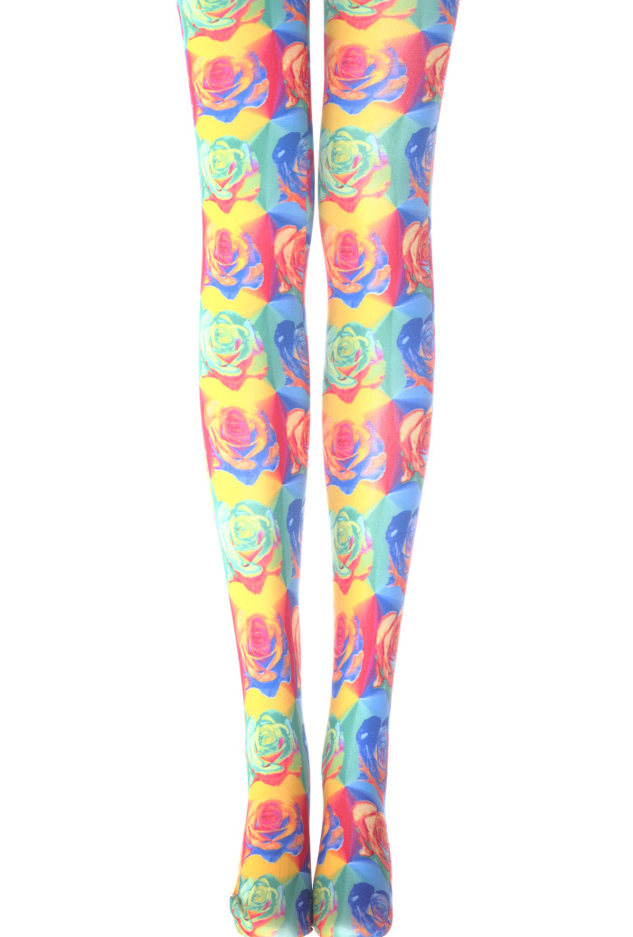 ABSTRACT ROSE TIGHTS