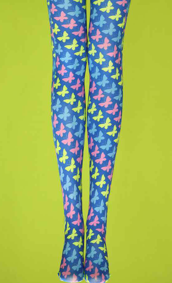 Bright butterfly tights